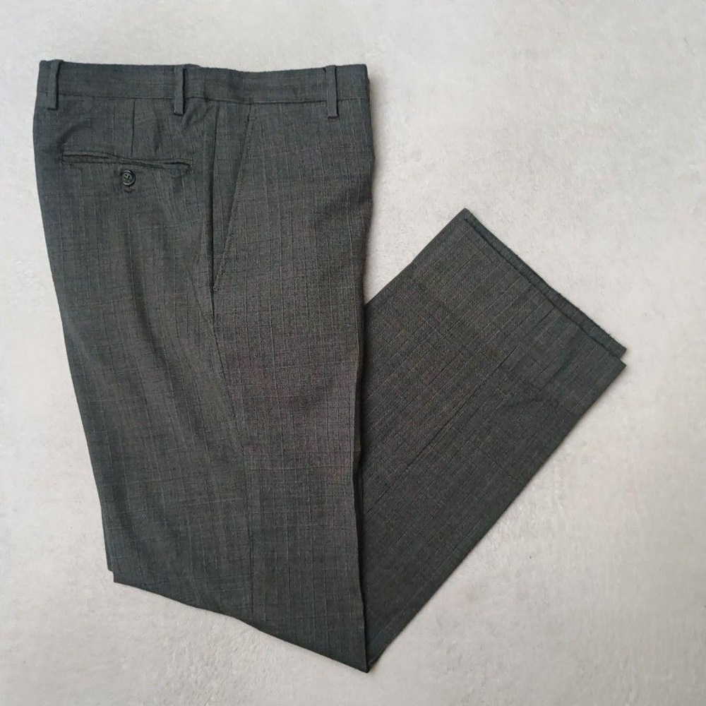 Brooks Brothers Pants Men 30x29 Gray Fitzgerald Dress Tweed Wool Viscose Suit